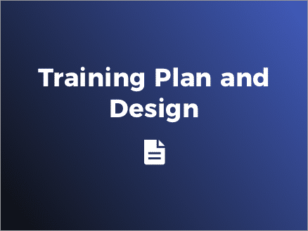Training Plan (Analysis and Design)